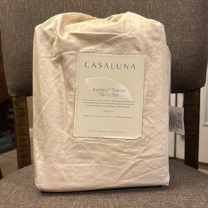 Supine sateen sheet set queen new